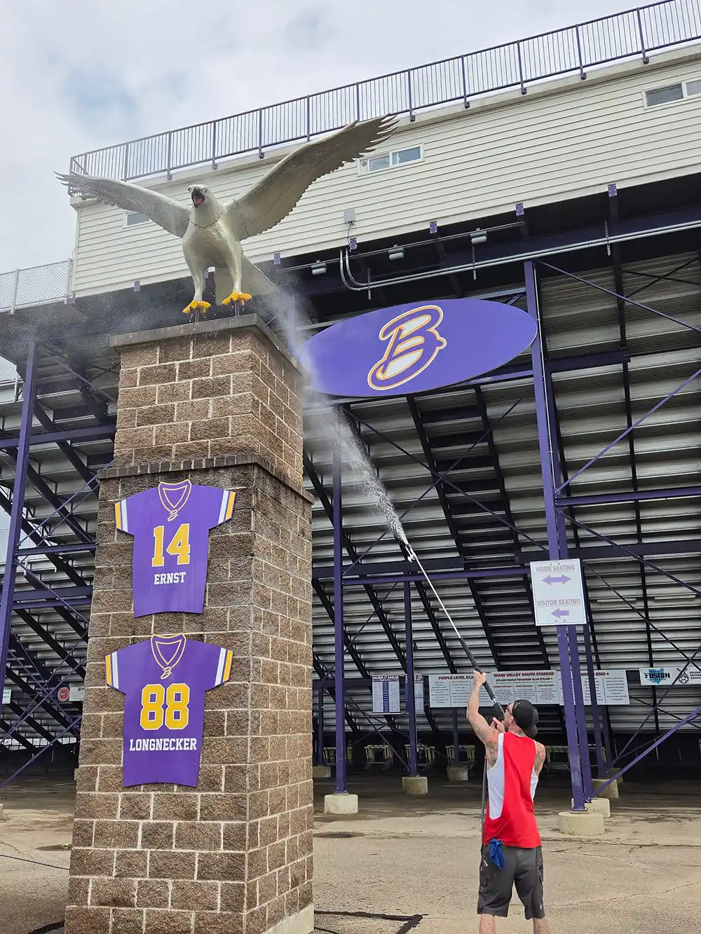 Power Wash High School Football Stadium Power Wash High School Football Stadium